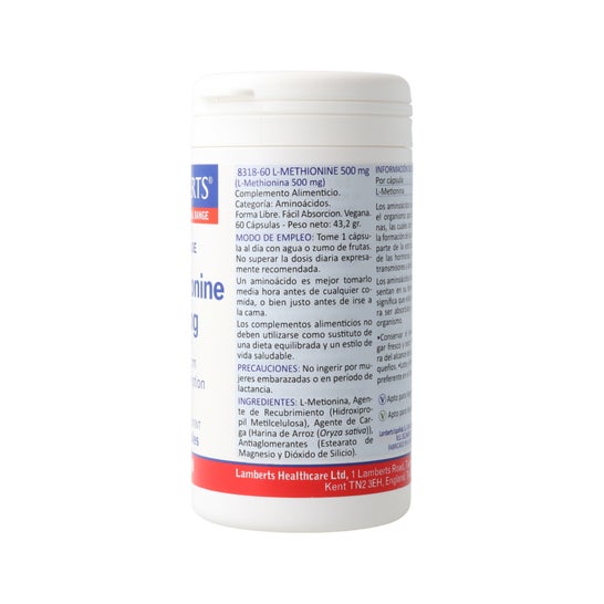 Lamberts L-metionina 500mg 60 Caps