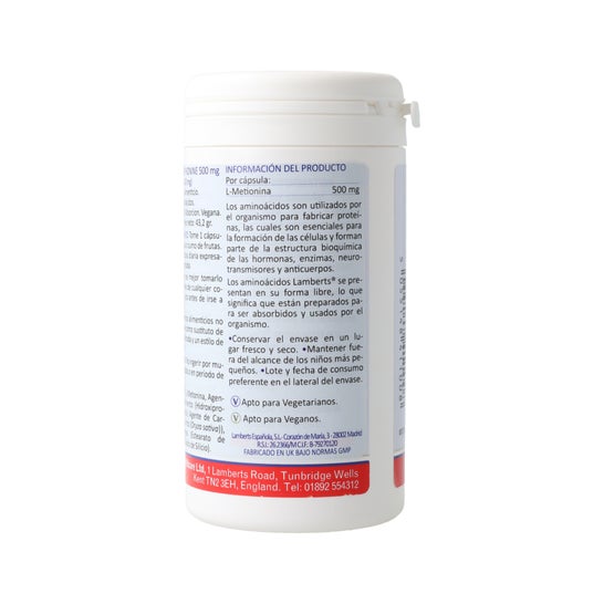Lamberts L-metionina 500mg 60 Caps