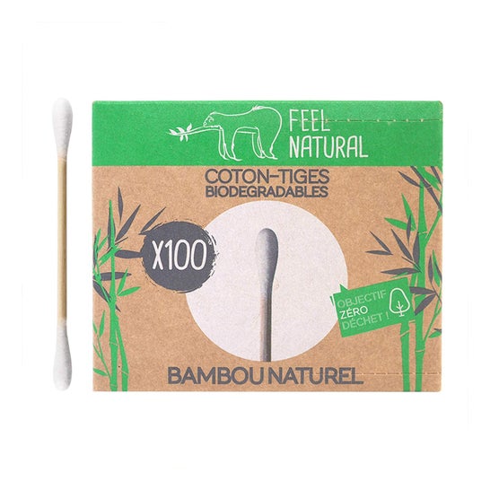 Feel Natural Coton Tiges Biodégradables 100 Unités