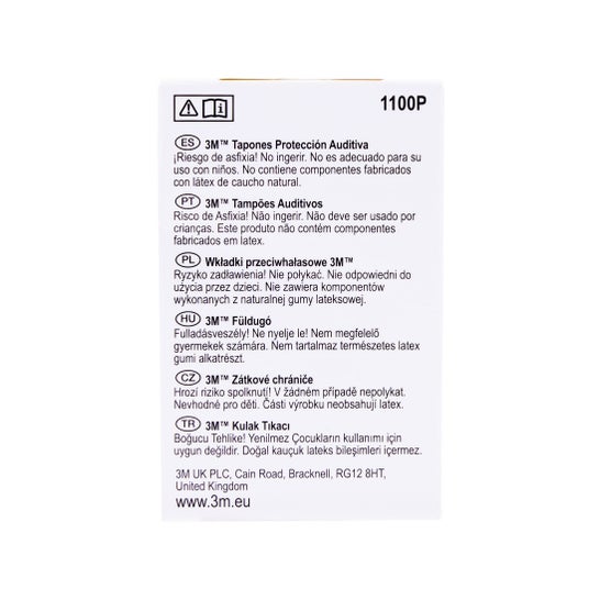 3M Bouchons d’oreilles Anti-Bruit en mousse polyuréthane 2 paires