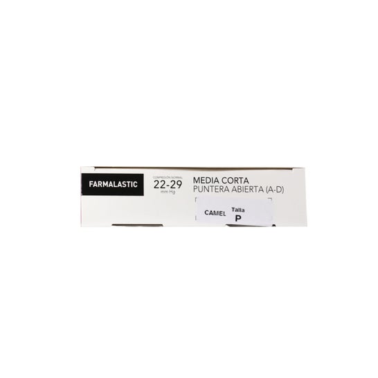 Farmalastic Bas Court Compression Normale Orteil Ouvert Camel TS