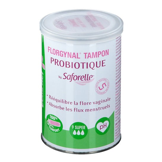 Saforelle Florgynal Tampon Probiotique Compact Super 9 Tampons