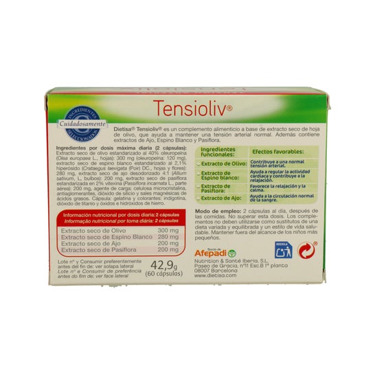 Diet Tensioliv 60caps