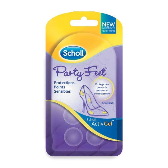 Scholl ActivGel Party Feet Protections Points Sensibles 6 Coussinets