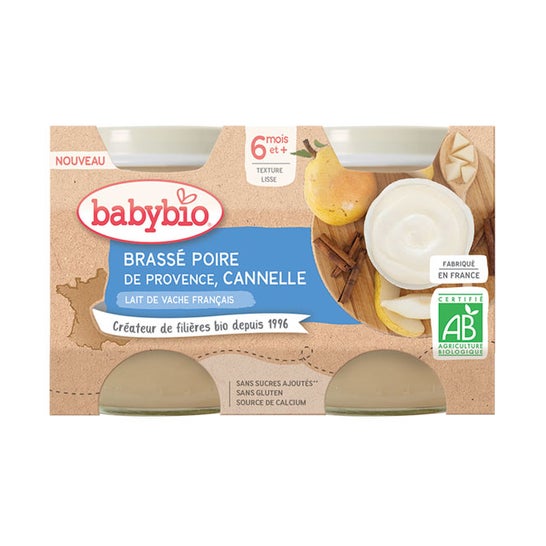 BabyBio Brasse Poire Canelle 2x130g