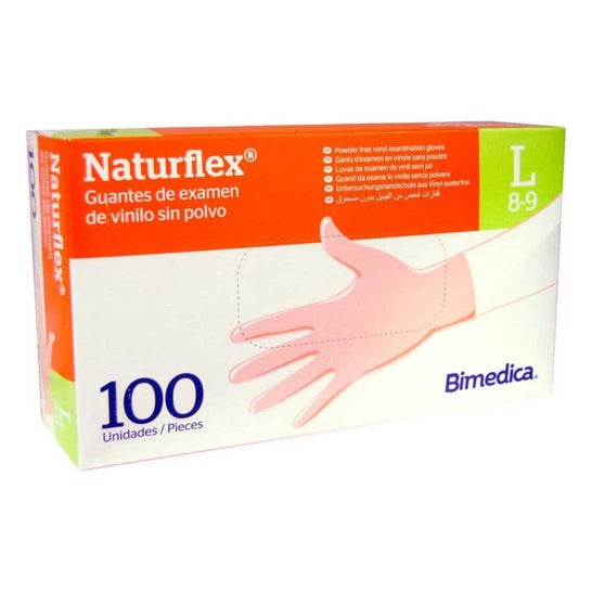 Naturflex Gants Vinyle Sans Poudre Taille L 100uts