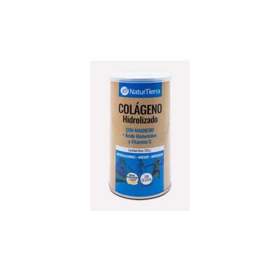 Naturtierra Colágeno Hidrolizado con Magnesio + Ácido Hialurónico y Vitamina C 250g