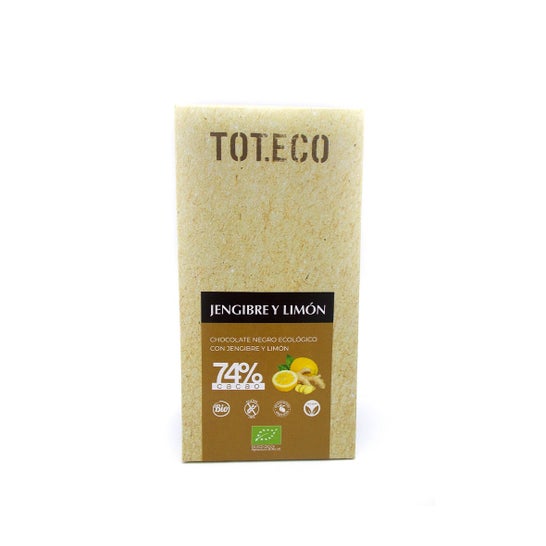 Toteco Chocolat Noir 75% Citron Gingembre Bio 100g