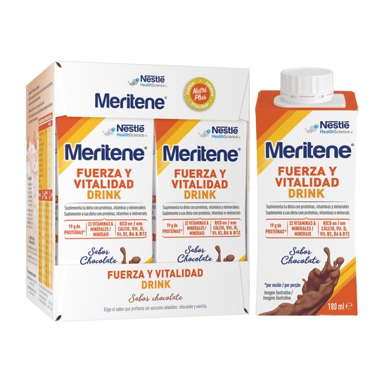 Meritene Fuerza y Vitalidad Drink Chocolate 4x180ml