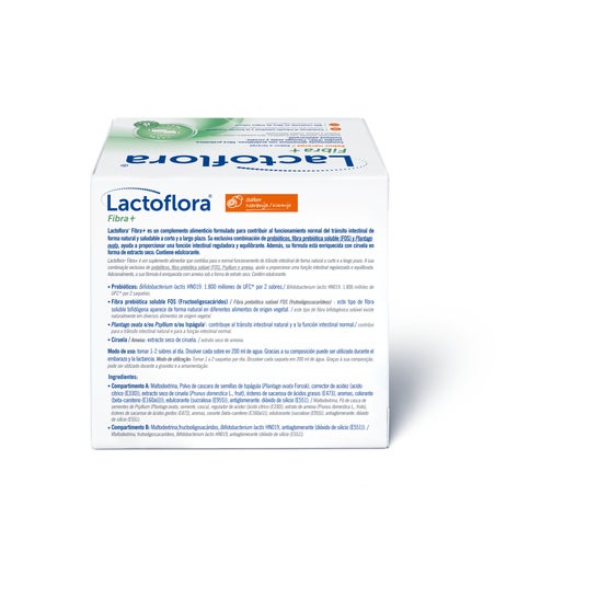 Lactoflora Fibra+ probiotiques et fibres naturelles 28 sachets