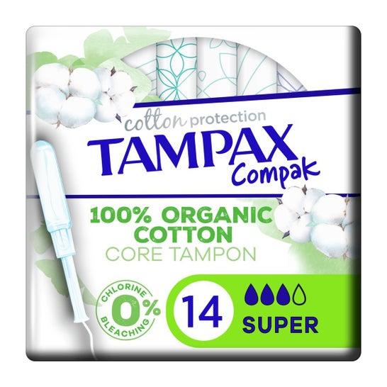Tampax Compak Algohodon Super Tampons 14uts