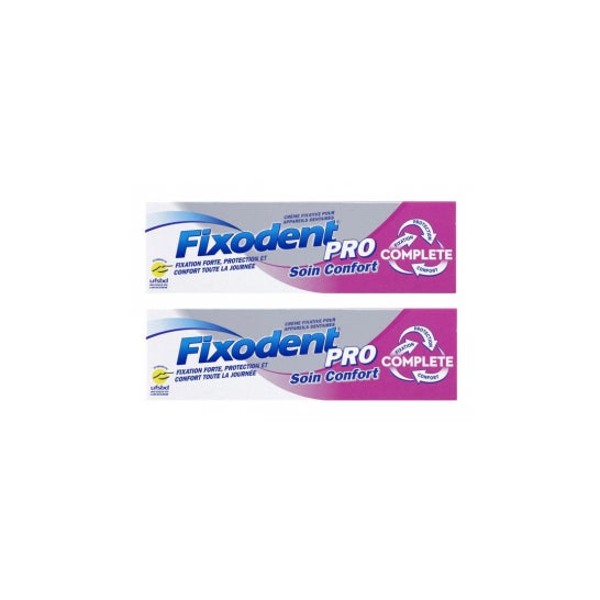 Fixodent Pro Complete Soin Confort 2x47g