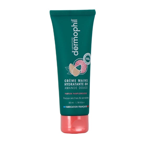 Dermophil Indien Crème mains à l’huile d’amande et pamplemousse 50 ml