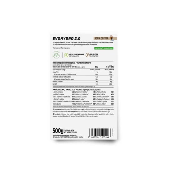 HSN Evohydro 2.0 Hydro Whey Café Helado 500g
