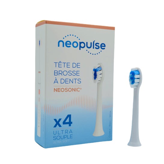 Neopulse Tête de Brosse À Dents Électrique Neosonic Blanc Ultra-Souple 4 Unités