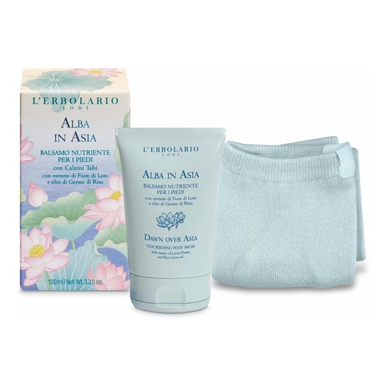 L'Erbolario Alba In Asia Set Baume Nourrissant Pieds + Chaussettes 100 ml