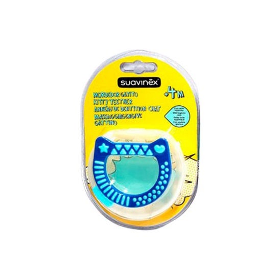Suavinex™ silicone biter chat modèle chat + boîte 1 pc
