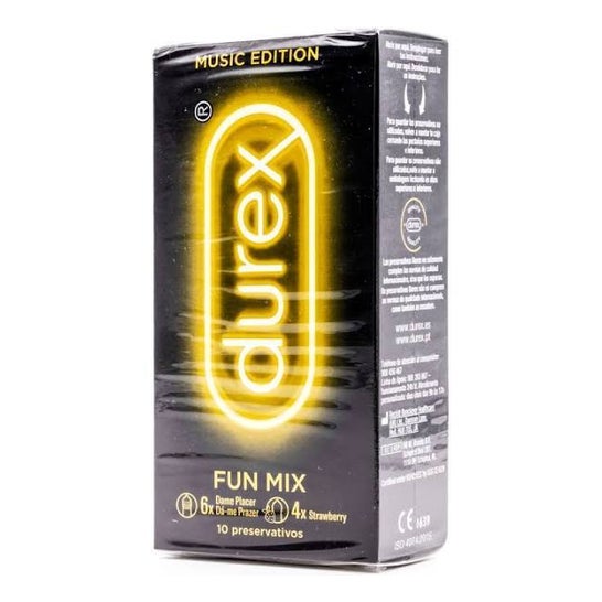 Durex Music Edition Préservatifs Fun Mix 10 Préservatifs