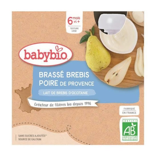 Babybio Brassé Brebis Poire De Provence 4x85g