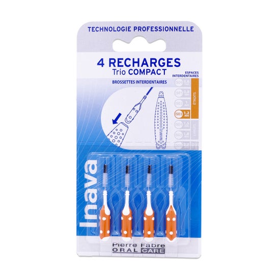 Inava Trio Compact Brossettes interdentaires Orange ISO 3 4 unités