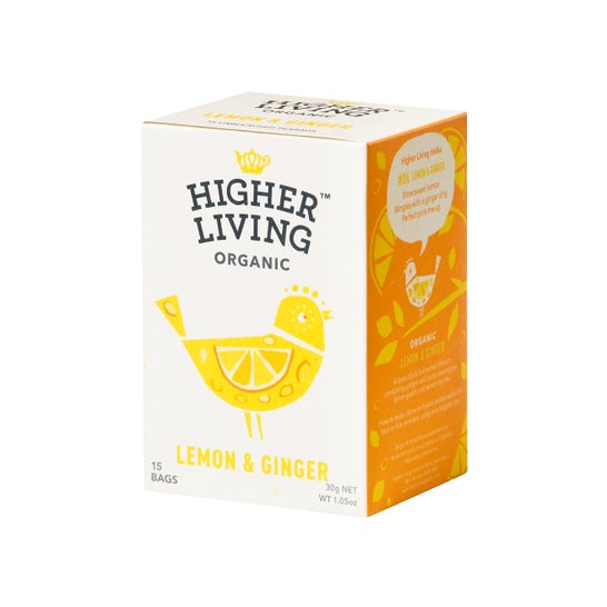 Higher Living Infusion Citron Gingembre Bio 15 Sachets