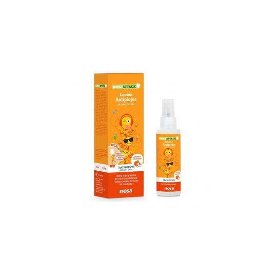 Nosa Attack Lotion 5% Dimethicone Anti-poux 100 Ml Aroma Peach Arôme Pêche