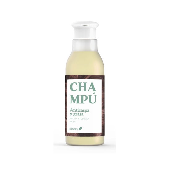 Ebers Antipelliculaire / Shampoing huileux Sauge & Thym 250ml Ebers Antipelliculaire / Shampoing huileux Sauge & Thym 250ml