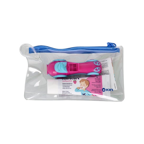 Kin Brosse À Dents Enfants Voyage Voiture + Dentifrice 25ml