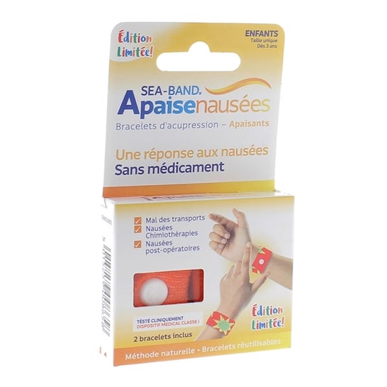 Sea-Band Bracelet anti-nausée d'acupression pour adulte - 1 paire (la  couleur peut varier)
