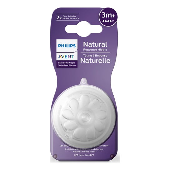 Tétine naturelle à débit variable Avent 2 pcs