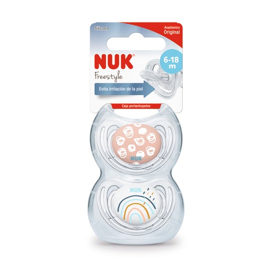 Nuk Pacifier In The Air Anatomical Silicone 6-18m 2uds 2uds