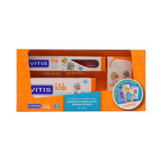 Vitis Kids Pack Dentifrice + Brosse à dents + Jeu de cartes