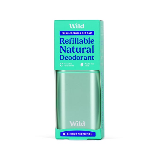 Wild Déodorant Naturel Boîtier + Recharge Coton & Sel Marin 40g
