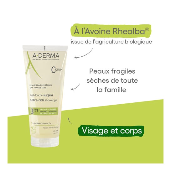 A-Derma Gel Ducha Surgras 200ml