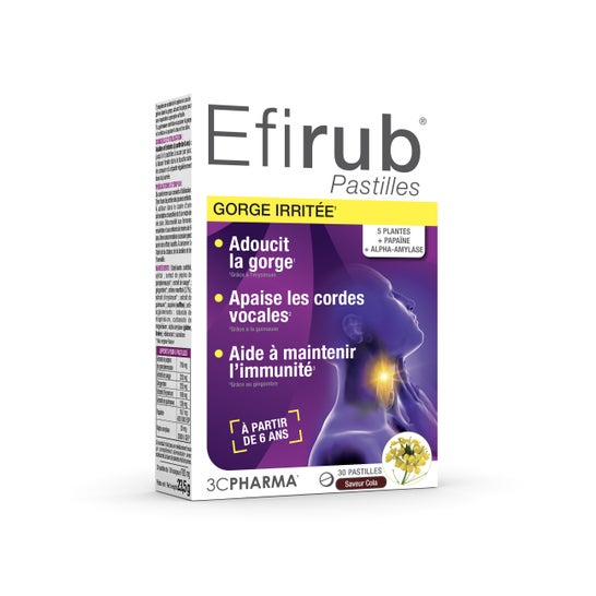 3C Pharma Efirub Gorge Irritée 30 Pastilles