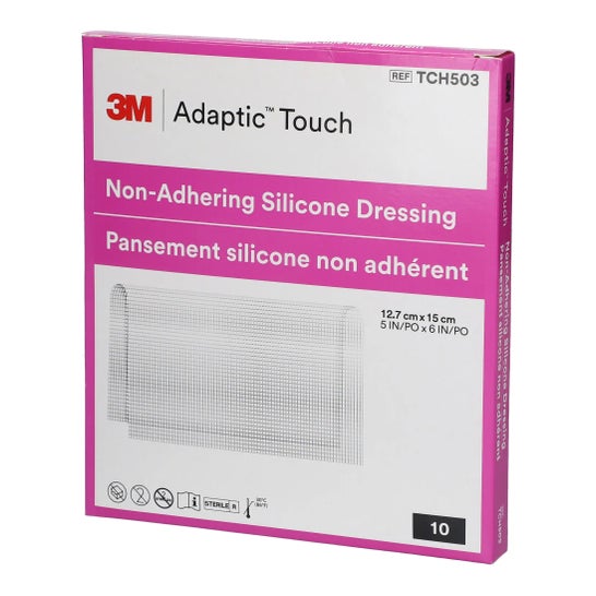 3M Adaptic Touch 12,7 x 15 cm Pansements de Silicone 10 Unités
