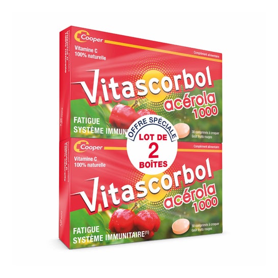 Vitascorbol Acérola 1000 2x30 Comprimés à Croquer
