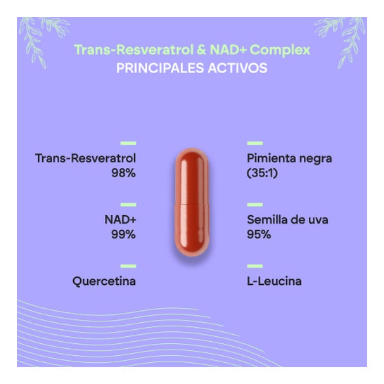 Nutralie Trans Resveratrol y NAD+ 60caps