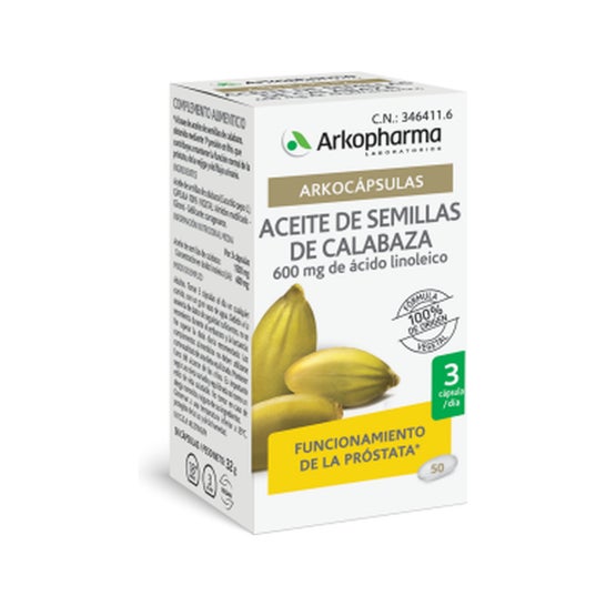 Arkocaps Huile de pépins de courge 50 gélules