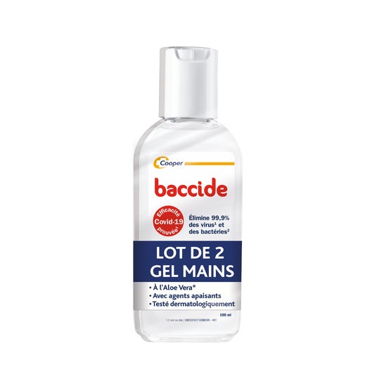 Baccide Gel Mains Hydroalcoolique Peaux Sensibles 2x100ml