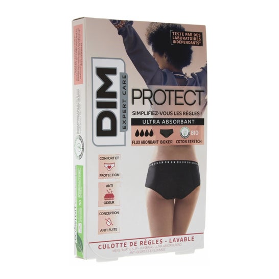 Dim Protect Boxer Ultra Absorbente Negro 44/46 ud