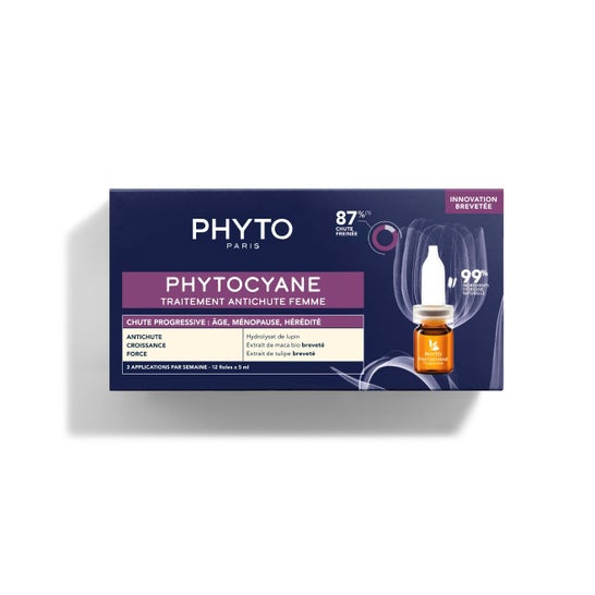 Phyto Phytocyane Women'S Anti-Hair Loss Treatment Progres 12 Ampoules