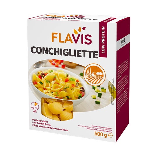 Flavis Conchigliette Pâte Teneur Réduiter en Protéines 500g