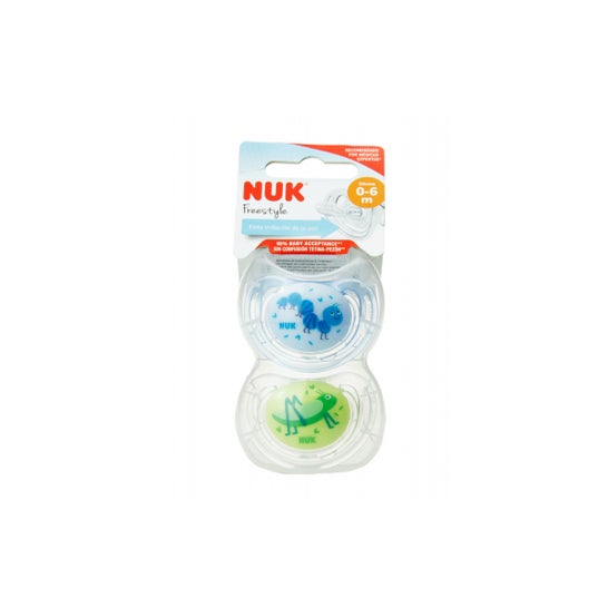Nuk Pacifier In The Air Anatomical Silicone 0-6m 2uds 2uds