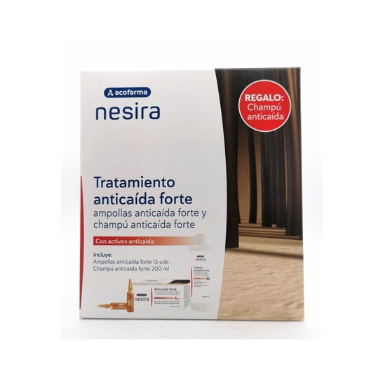 Acofarma Nesira Pack Anti-Chute Ampoules + Shampooing