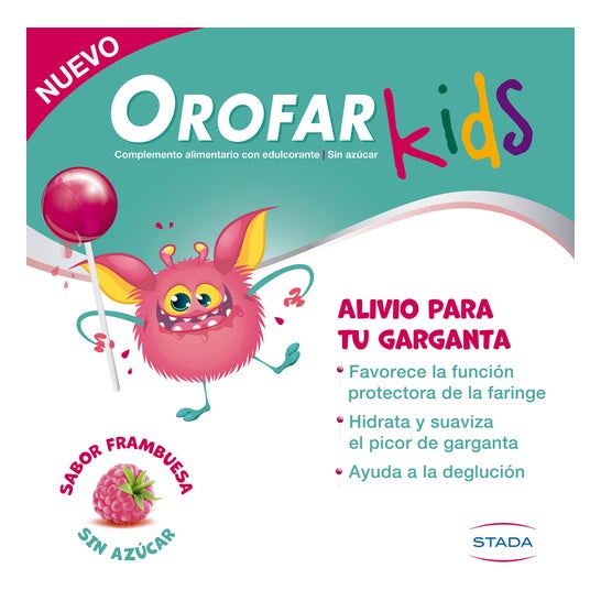 Orofar Kids Sucettes Pour La Gorge Sans Sucre 8 Unités