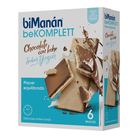 biManán™ Snack au chocolat au lait avec saveur de yaourt 6 pcs