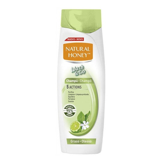 Natural Honey Wash & Go Shampooing Cheveux Gras 400ml