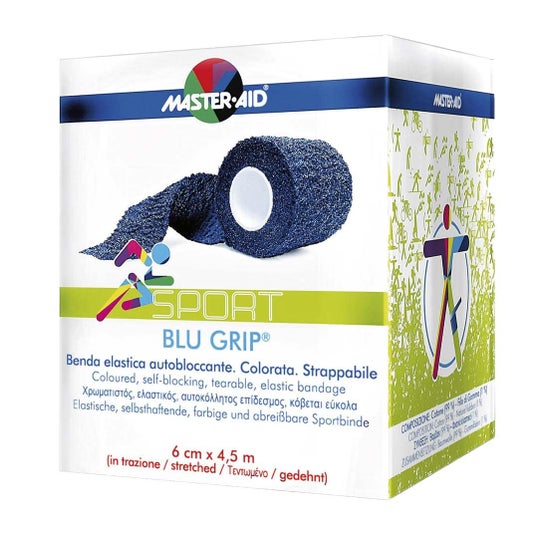 Master-Aid Venda Elastica Blu Grip 4x450cm 1ud