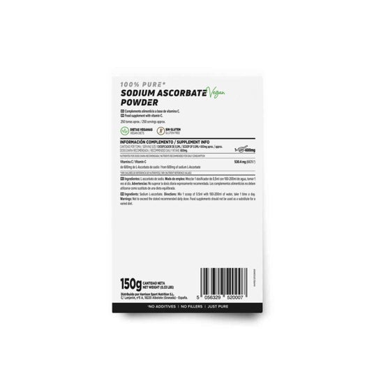 HSN Ascorbato de Sodio Vitamina C en Polvo 150g